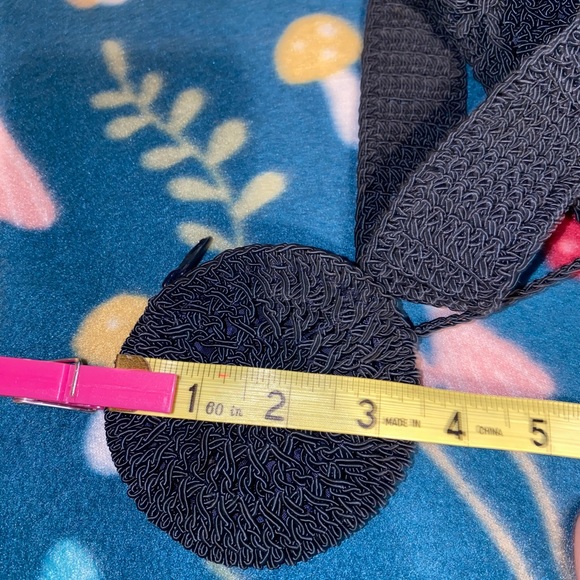 Vintage Nylon Knit Navy Blue Purse with attached change purse - Picture 13 of 13